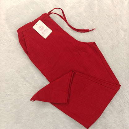 Linen Cotton Pants Red 011594