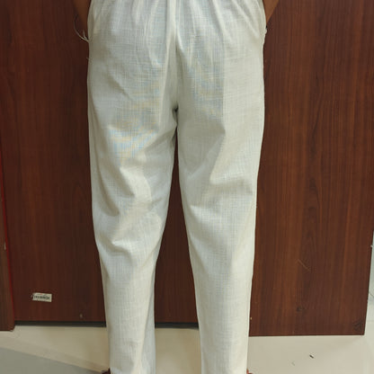 Linen Cotton Pants White 011596