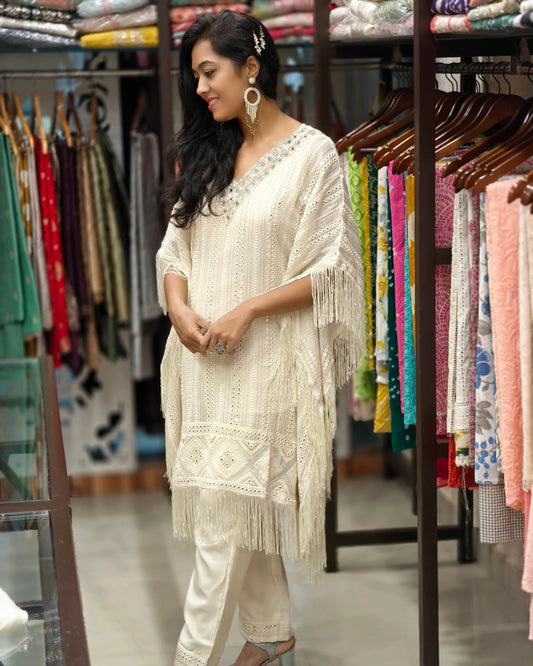 Georgette Ivory Kaftan 011713