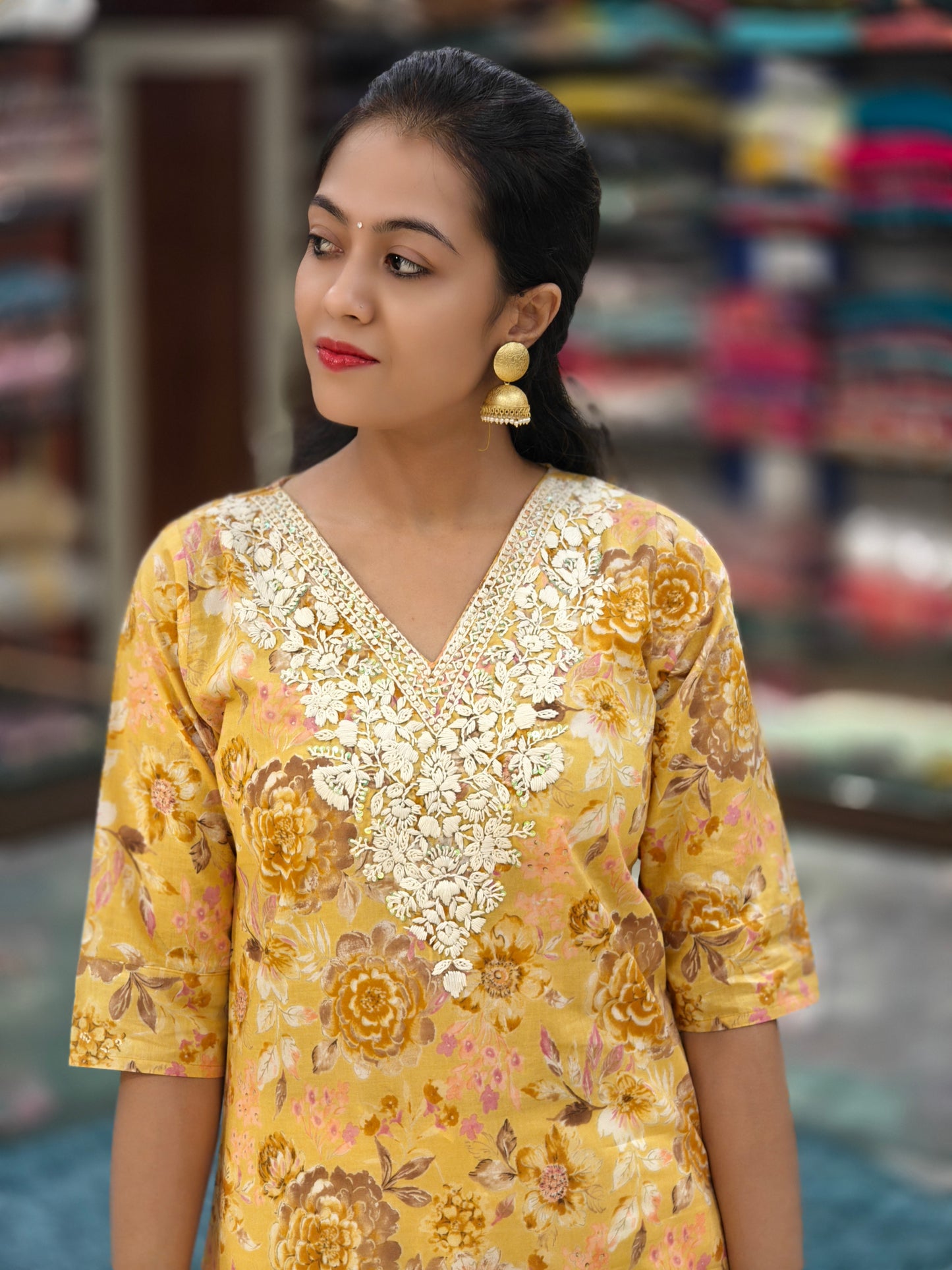 Pure Cotton Embroidery Kurti 011555